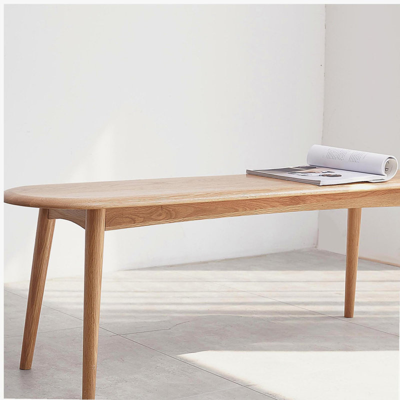 Banc de table en bois de chêne naturel pour salle à manger