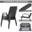 Ensemble de 4 chaises de salle à manger empilables et améliorées pour l'extérieur-424697996