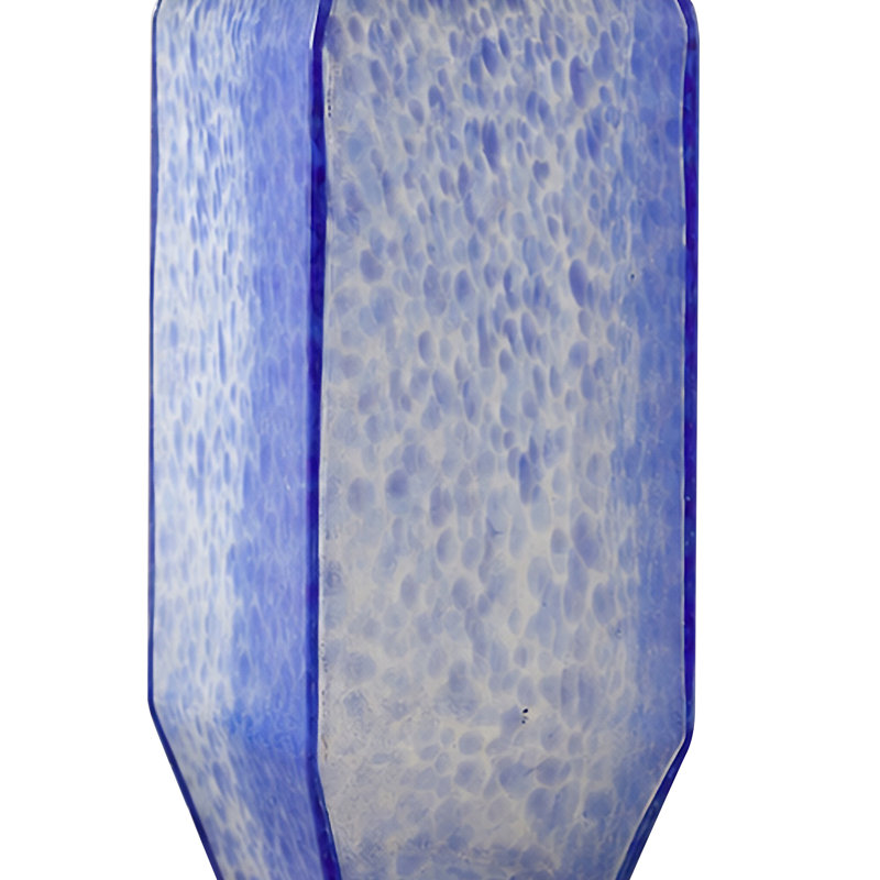 Rubik Vase - Transparent Graniglia Blue