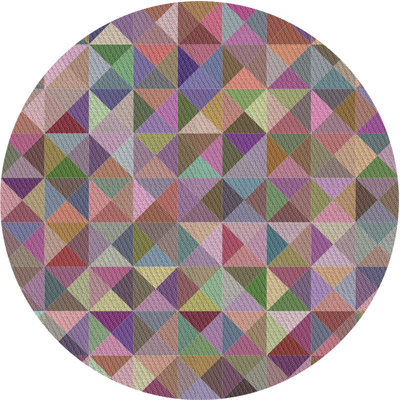 Schill Geometric Indoor Rug, Round 7'