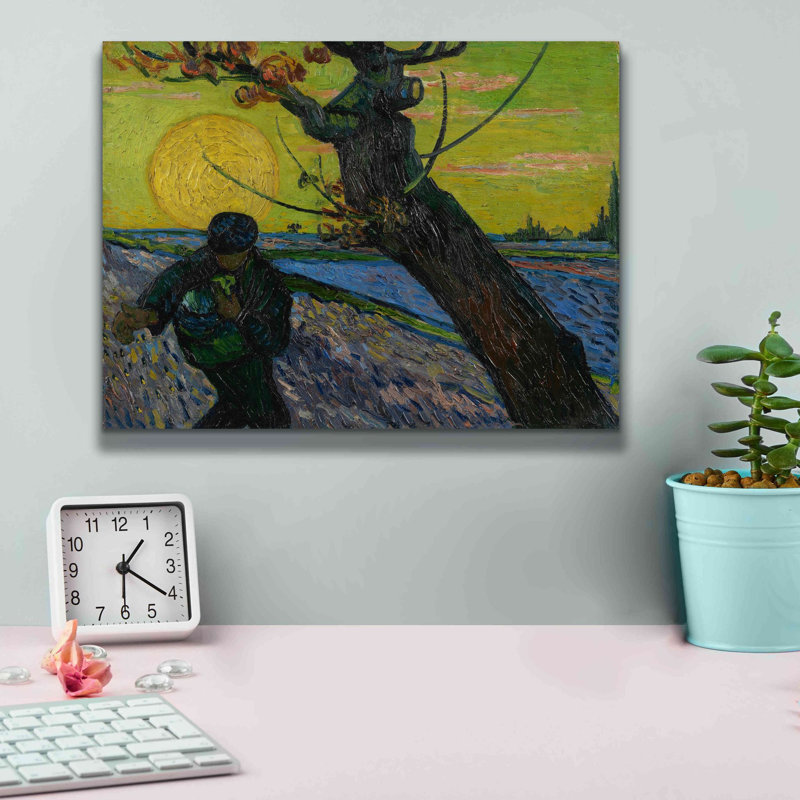 «The Sower» par Vincent Van Gogh, estampe numérique sur toile, H 12 po x l 16 po x P 0,75 po