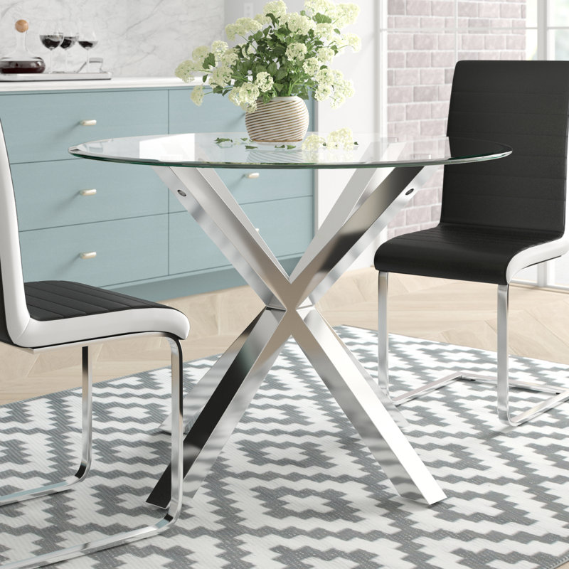 Blair Round Glass Top Dining Table