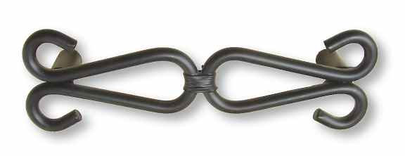 5" Wrought Iron Pull Flat Black