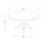 L'ensemble de mobilier de salle à manger 5 pièces comprend une table de cuisine ronde avec piédestal et 4 chaises rembourrées en tissu bleu lin, blanc lin-1977718612-1911089976-1911089974