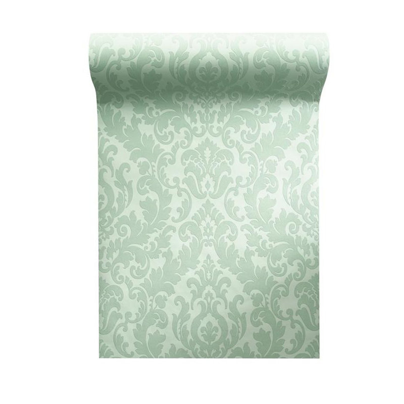 Rouleau de papier peint texturé L 33 pi x l 21 po Sujanti, Vert menthe