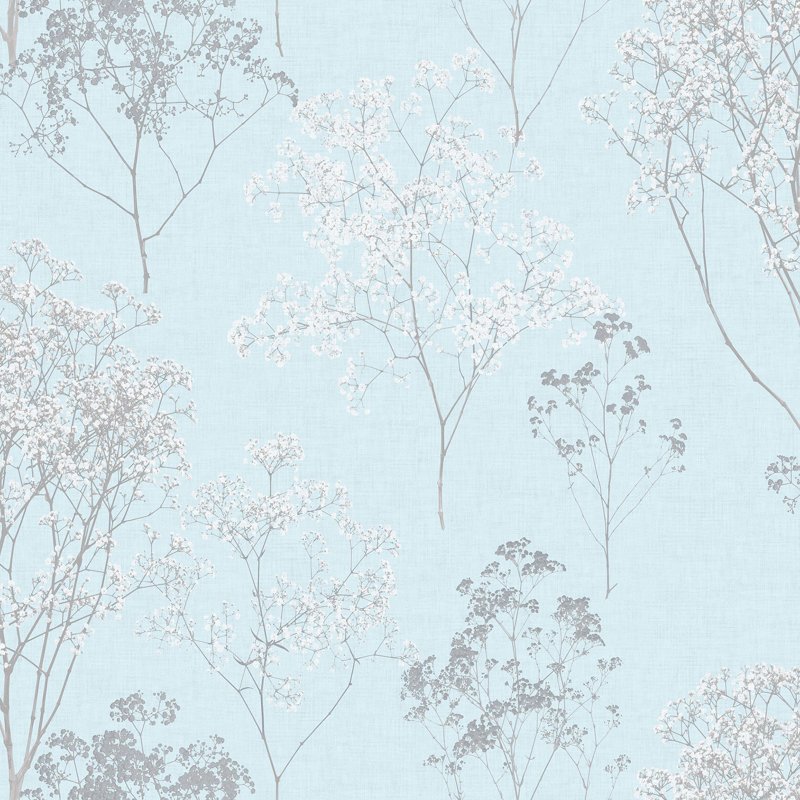 Piumafua 10m x 52.8cm Matte Wallpaper Roll, Blue