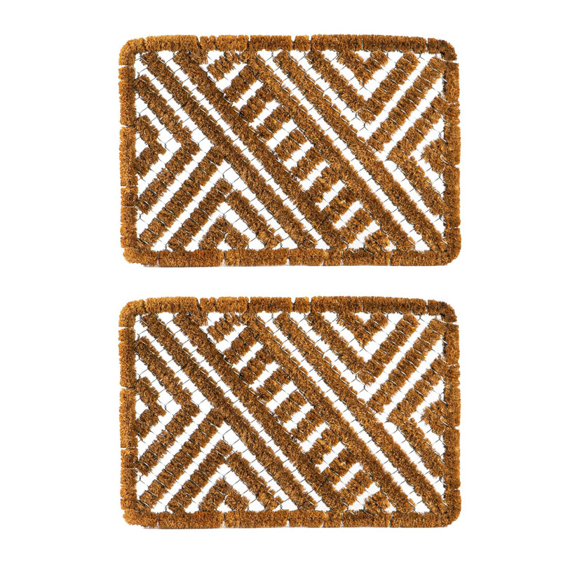 Nicola Spring - Coir Scraper Door Mat - 60 x 40cm - Natural