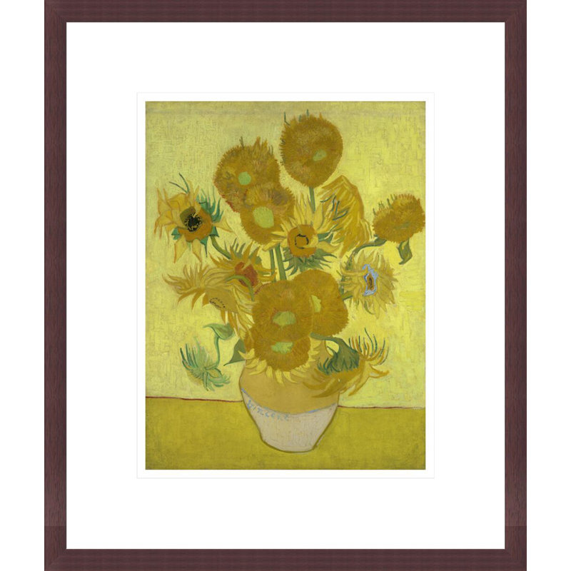 Tournesols par Vincent van Gogh, H 16,26 po x l 13,75 po