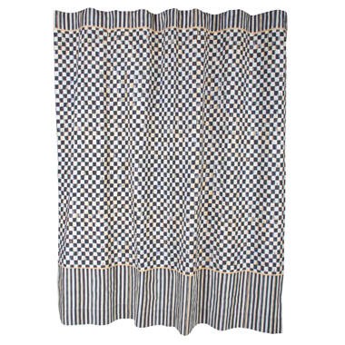 MacKenzie-Childs  Covent Square Black & White Bath Rug