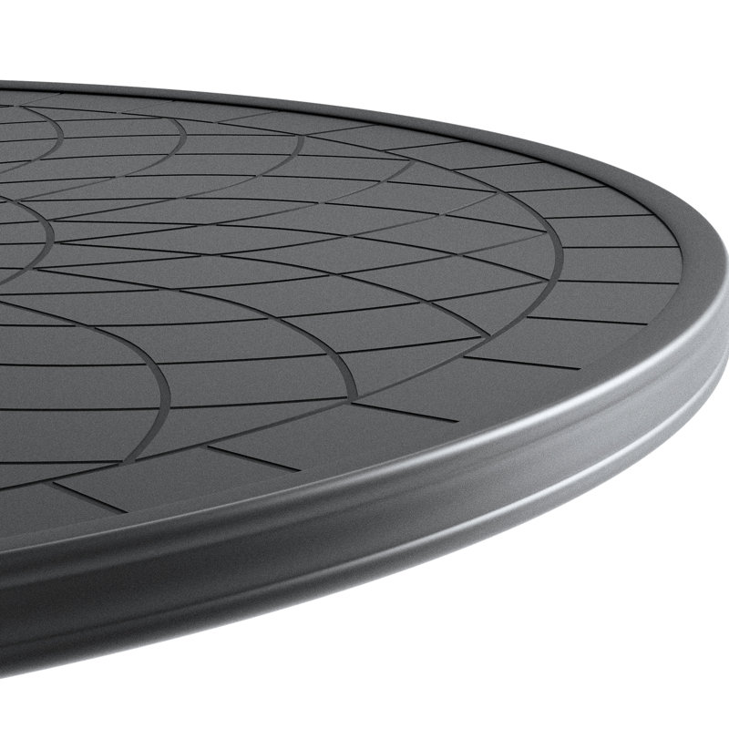 5 patio avec aluminium noir et coussins - à la décoloration, 4 sièges pour l'extérieur