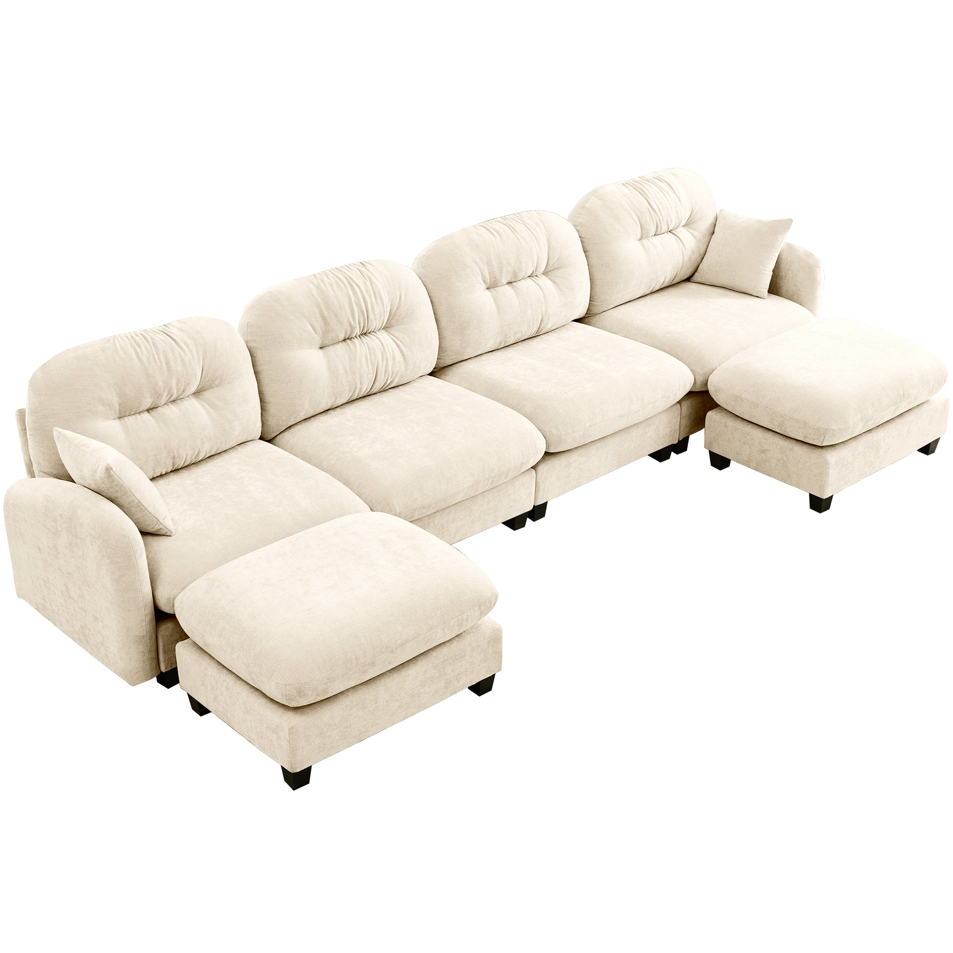 Latitude Run® 4 - Seat U Shaped Modular Couch With Soft Chenille ...