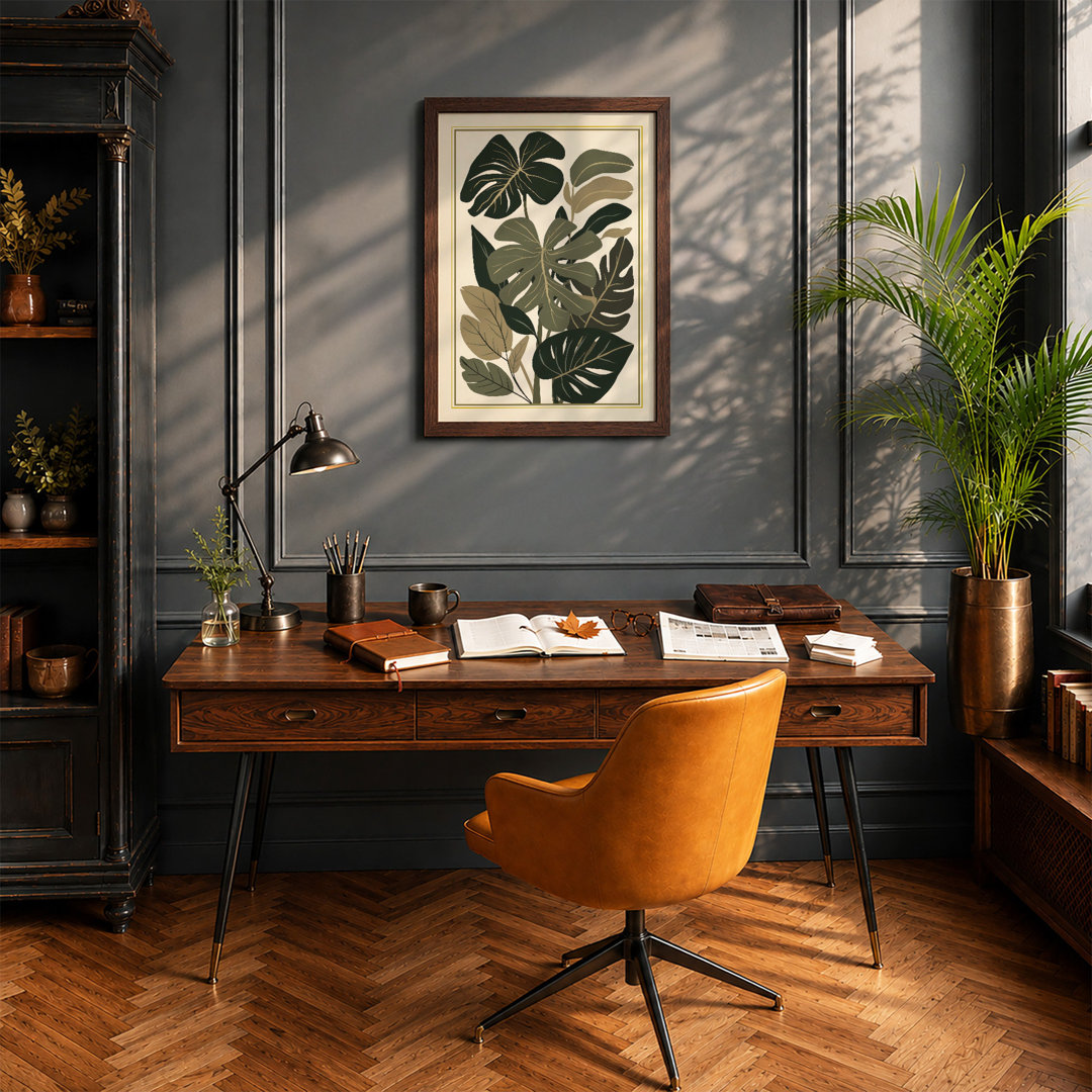 Tropical Foliage Study Botanical - Framed Print