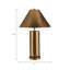 Lampe de table cylindrique avec abat-jour conique en fer pour éclairage de chevet - Petite lampe d'appoint contemporaine pour salon - 66 cm, bronze