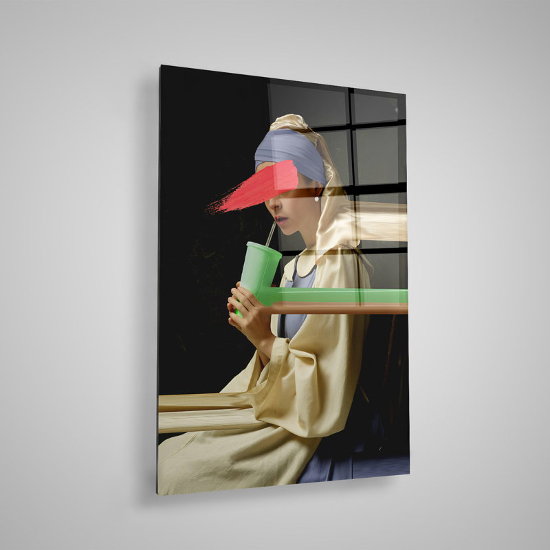 Élégante peinture décorative en verre trempé de 15,7 po x 23,6 po | 100% verre trempé, épaisseur: 0,16 pouce | Superbe art mural pour la décoration intérieure, parfait pour les espaces de salon et de bureau, durable et élégant