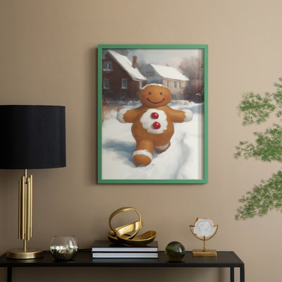 «Christmas Holiday Art», série 2-CD XXI, reproduction encadrée - bois massif