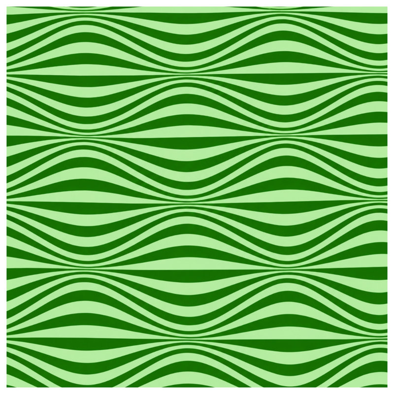 Coussins Green Wavy Lines, 14 X 14 pouces