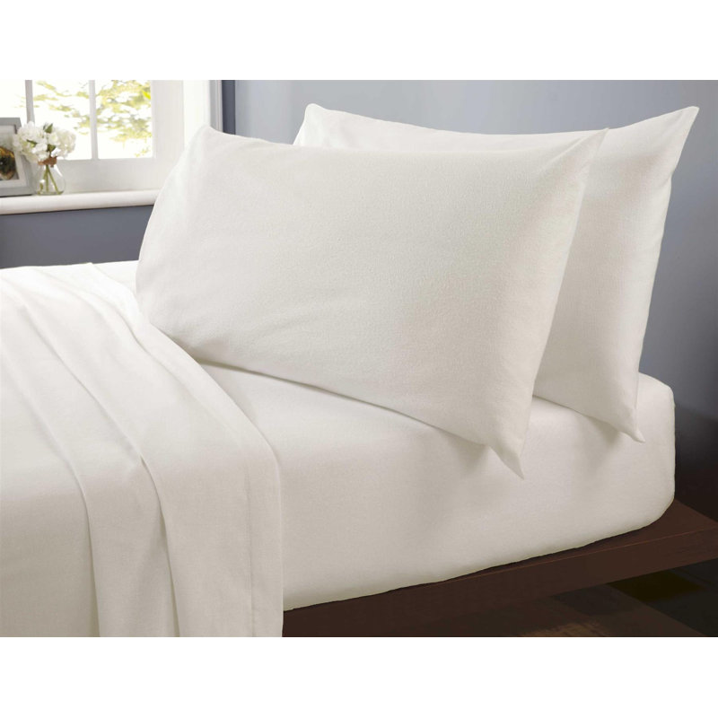 Nyeisha Microfiber Machine Woven Sheet Set, Cream