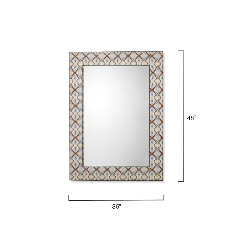 Kaleidoscope Engineered Wood Beveled Wall Mirror