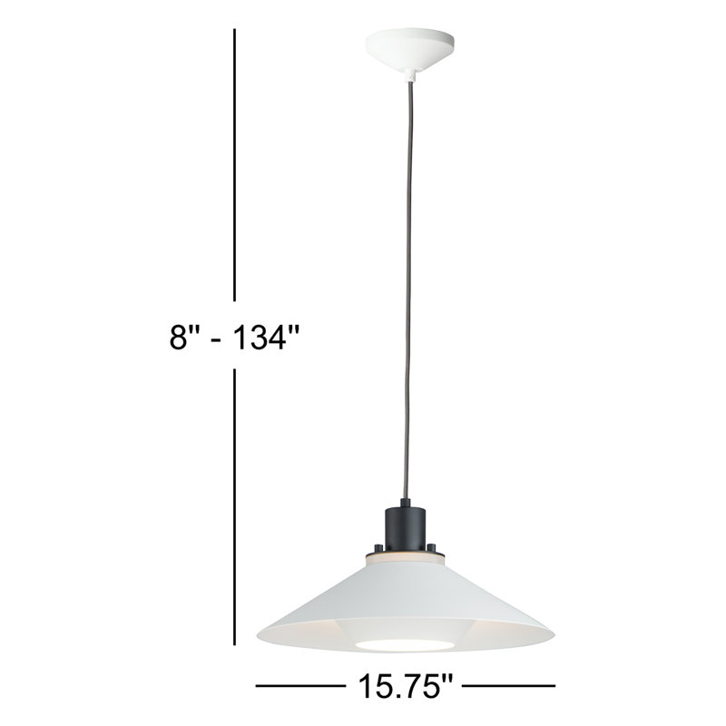 Luminaire suspendu à 1 lumière à un cône Summit, H 134 po x l 8 po x P 8 po