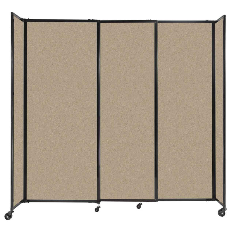 Cloison portative coulissante en tissu StraightWall, H 82 po x l 86 po x P 1 po, Sable