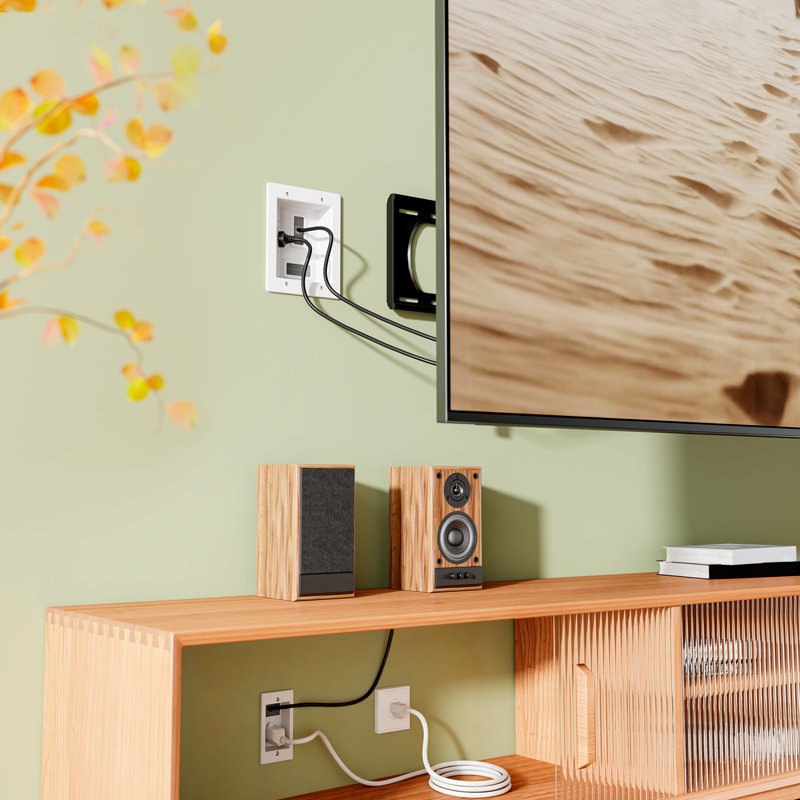 Correcteur de câble de télévision encastré avec USB et module d'alimentation