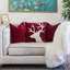 Coussin décoratif en velours Holiday Reindeer-122900941