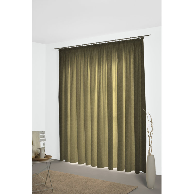 Torbole Room Darkening Curtain, 132cm wide x 295cm high, Moss green