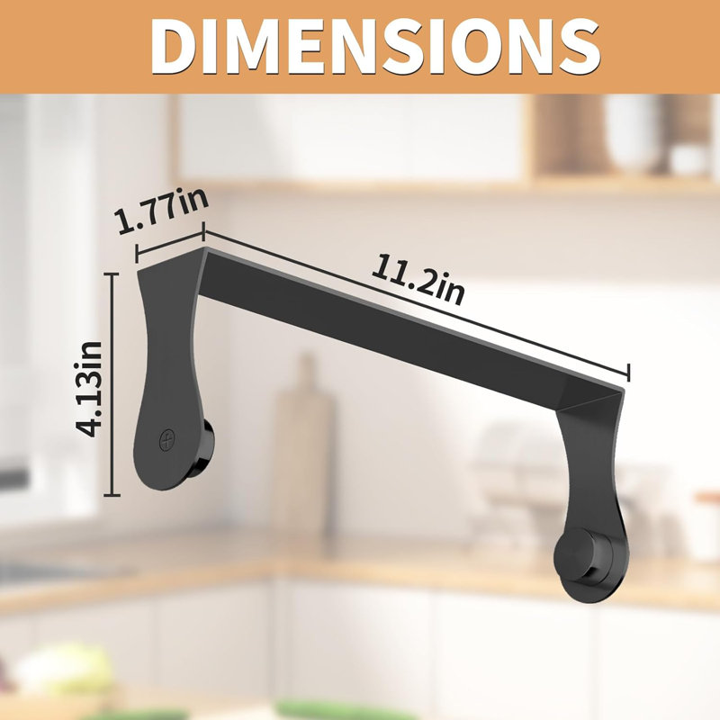 Porte-essuie-tout en acier inoxydable sous le cabinet - fixation murale ou adhésive pour cuisine / salle de bain