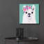 Art mural en verre épique «Floral Llama» par Elizabeth Tyndall, 12 po x 12 po