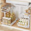 2-Tier Pull-Out Under Sink Organizer, Adjustable Metal Storage Shelf Rack For Kitchen Cabinet, Bathroom, And Laundry Room, Space-Saving Slide-Out Design