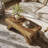 47-Inch Rectangle Coffee Table, Farmhouse Center Table with Arched Base for Living Room, Office