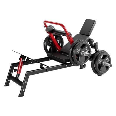 Machine à pont à fente de la hanche à charge sur plaque, charge statique maximale de 1 100 lb, rouleaux lombaires réglables et pied de lit à 4 positions, équipement d'entraînement en acier au carbone robuste pour l'entraînement à la maison