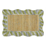 Jute Scalloped Purple and Green Rug