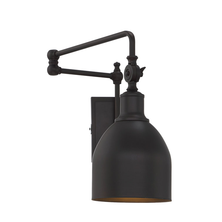 Seraphine Single Light Steel Dimmable Swing Arm Sconce