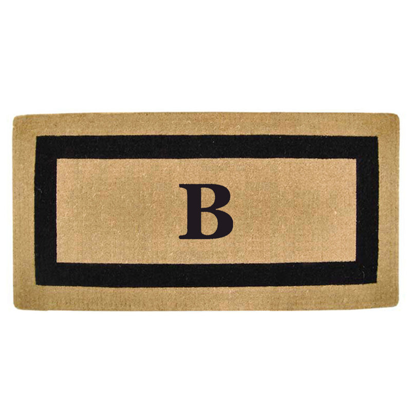 Tapis de porte antidérapant pour l'extérieur, Noir, B, L 24 po x L 57 po