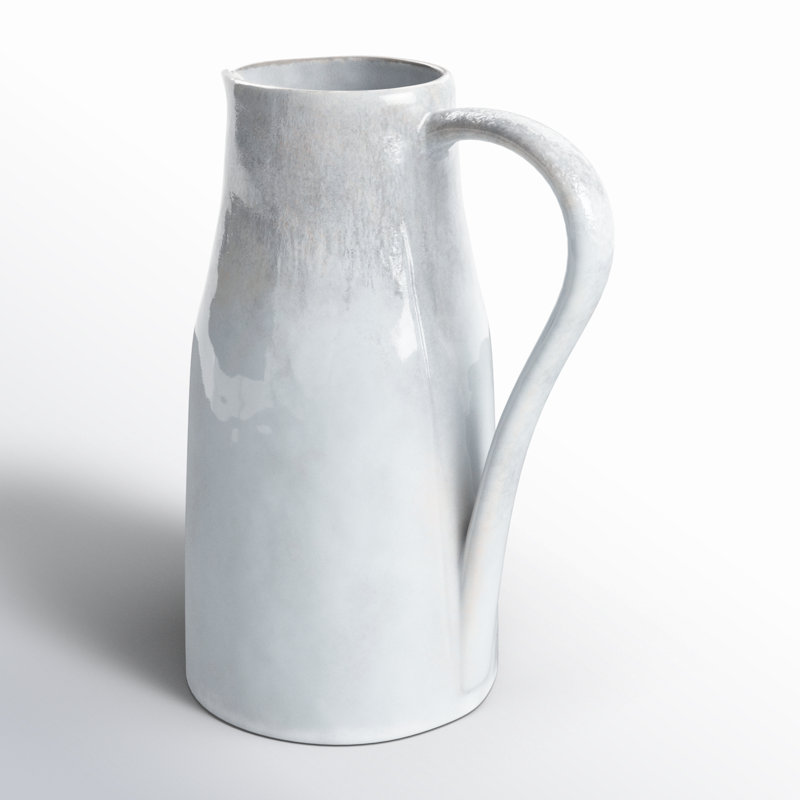 Blanchet Stoneware Pitcher, 9.5" H x 4" W