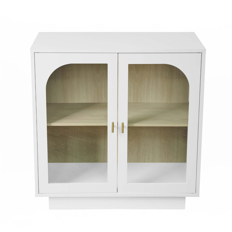 Armoire de rangement avec porte en acrylique, Blanc
