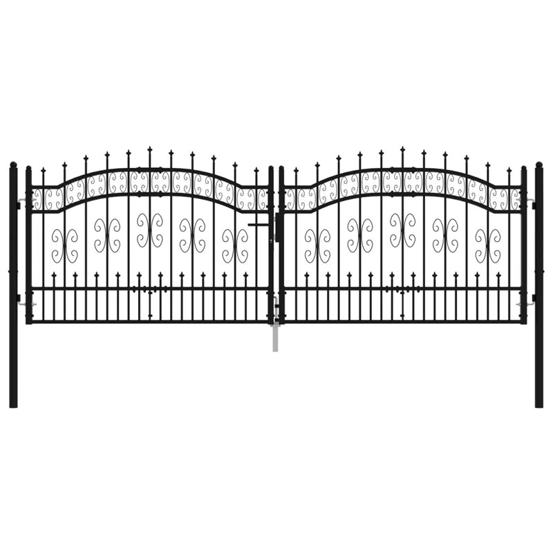 Clenton Black Metal Gate, 59.45cm H x 120.08cm W