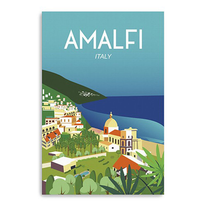24 po x 16 po, impression sur toile «Amalfi Coast», impression sans cadre sur polyester