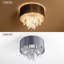 Plafonnier semi-encastré 3 lumières avec détails en cristal