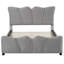 Lit plateforme tapissier en velours gris-878701411