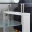 Table basse moderne en verre transparent avec pieds en métal, 24 x 24 x 24, tablette givrée pour un salon peu encombrant