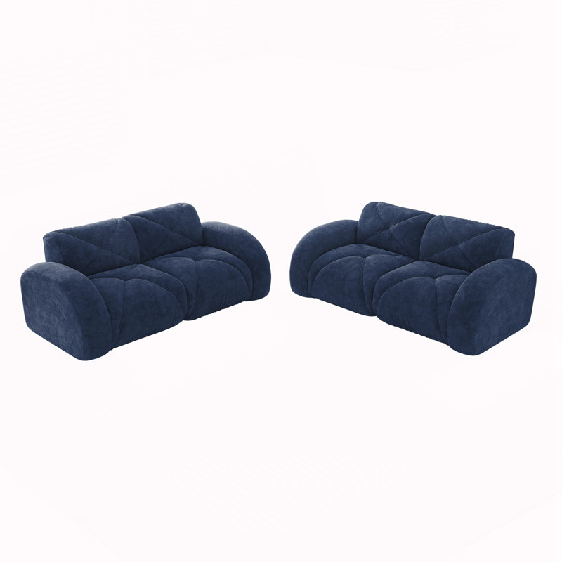 Ensemble de canapé 2 pièces, Bleu