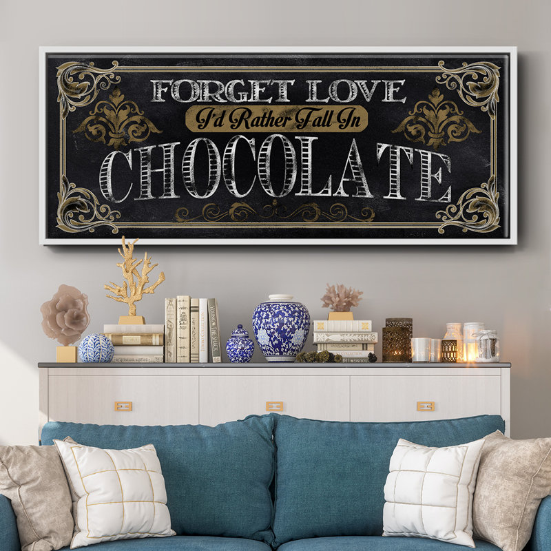 Chocolat - toile encadrée, H 24 po x l 60 po