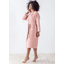 Peignoir mi-mollet en coton avec poches-74493689-74493676