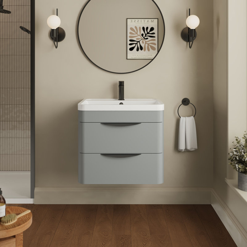 Parade 600 mm Bathroom Vanity, Satin Grey