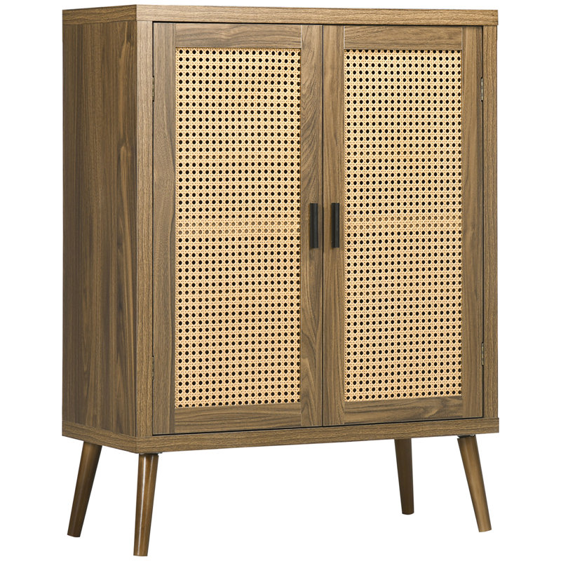 Buffet avec portes en rotin