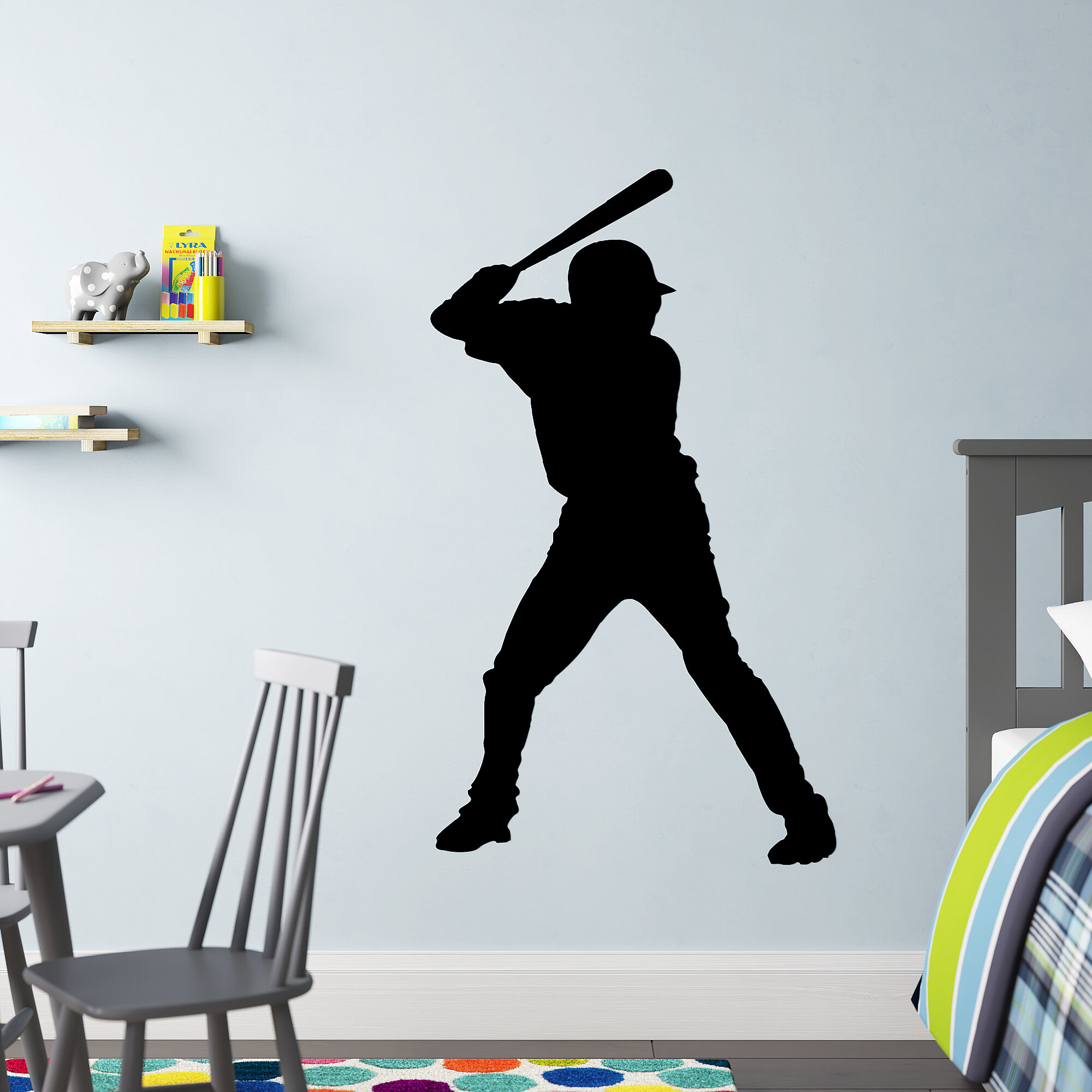 Zoomie Kids Knecht Baseball Batter Silhouette Wall Decal & Reviews ...