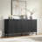 65"W Large Fluted Sideboard Buffet Cabinet with 4 Doors and Adjustable Shelves-773962389