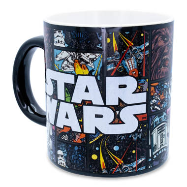 Silver Buffalo Star Wars Ceramic 14-ounce Coffee Mug Featuring Darth Vader  Luke Han Solo Princess Le…See more Silver Buffalo Star Wars Ceramic